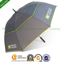 68" Arc Large Printed Fiberglass Double Canopy Golf Umbrellas (GOL-0034FD)
